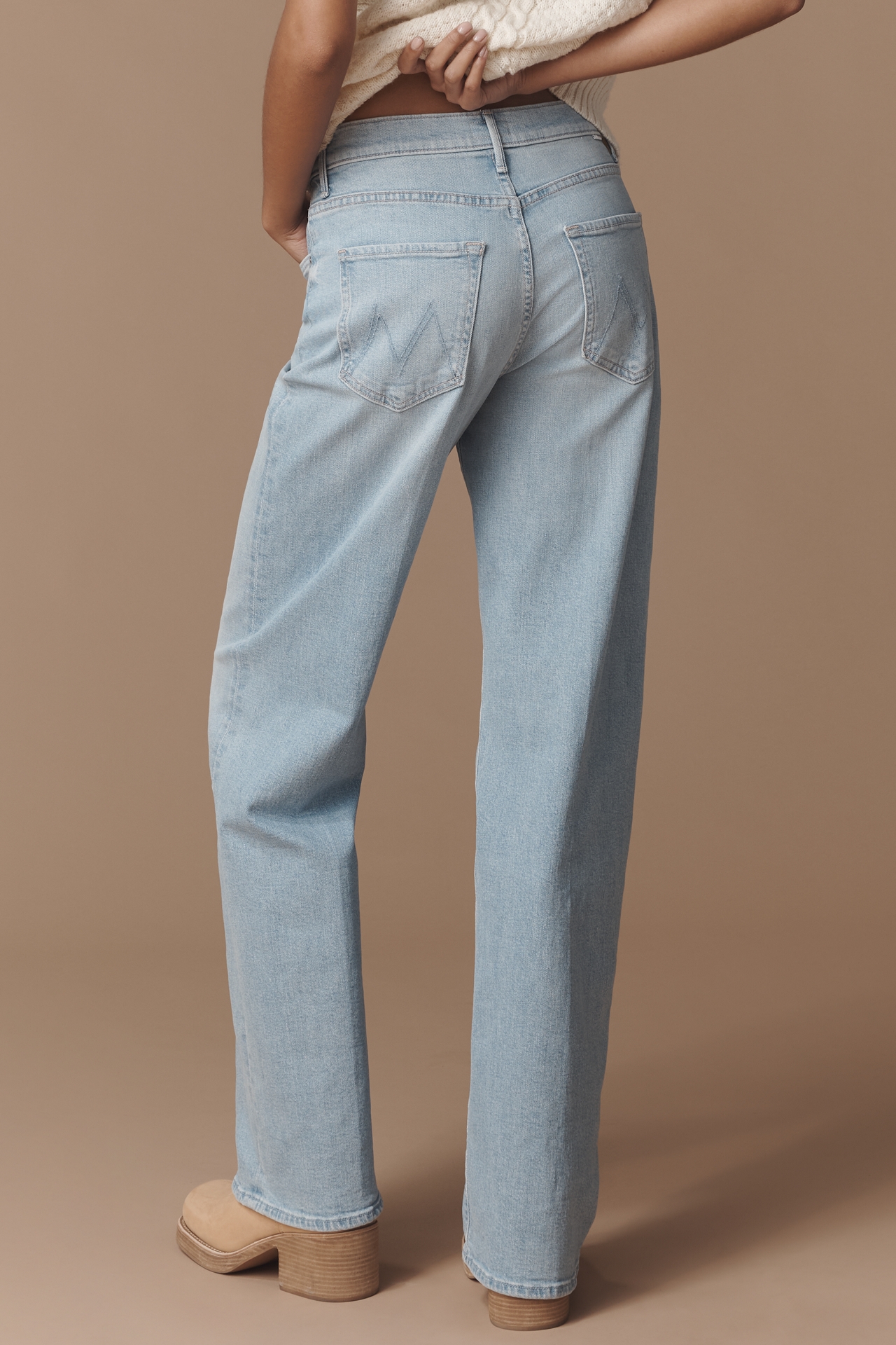 MOTHER The Maven Sneak High-Rise Straight-Leg Jeans