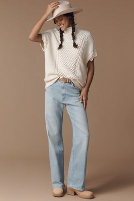 MOTHER The Maven Sneak High-Rise Straight-Leg Jeans