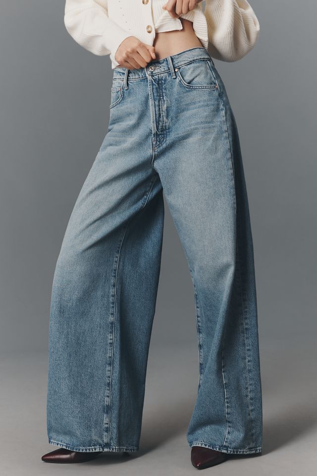 MOTHER Pipe Dream Button Sneak High-Rise Wide-Leg Jeans #1