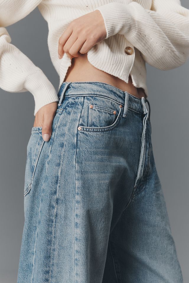 MOTHER Pipe Dream Button Sneak High-Rise Wide-Leg Jeans #2