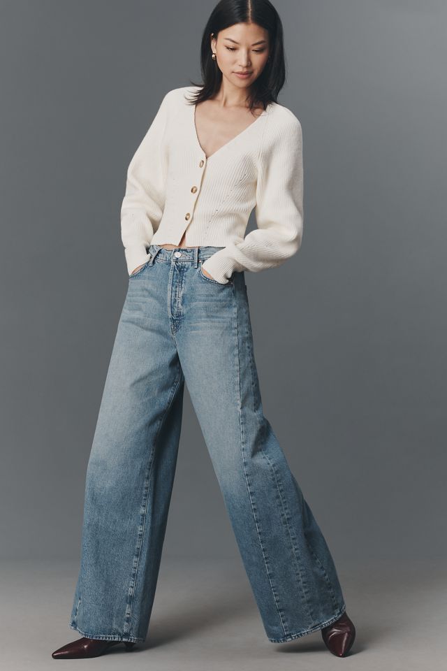 MOTHER Pipe Dream Button Sneak High-Rise Wide-Leg Jeans #3