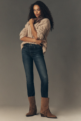 Mother The Rascal Skimp Mid-rise Straight-leg Jeans In Blue