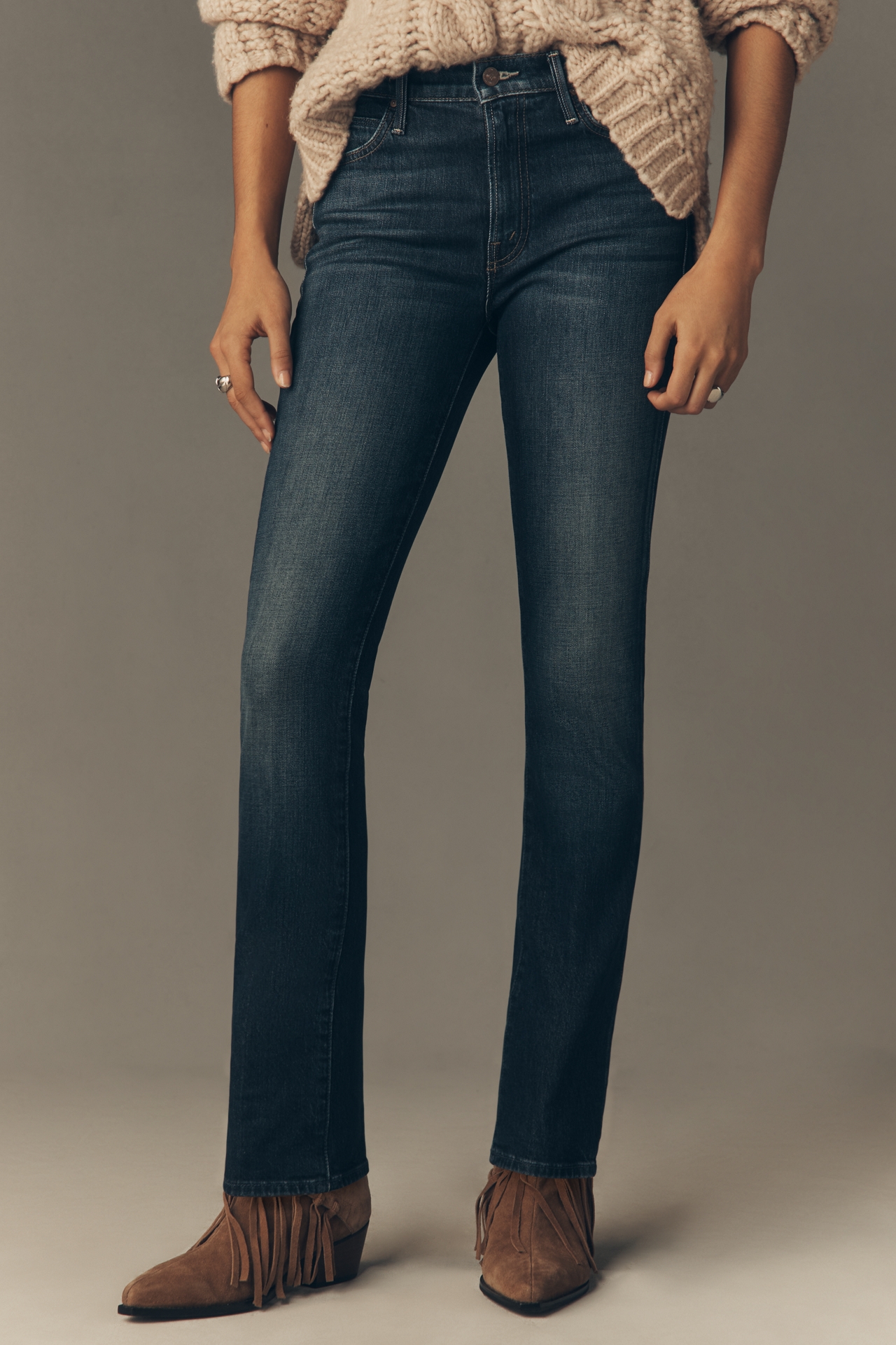 MOTHER The Rascal Skimp Mid-Rise Straight-Leg Jeans