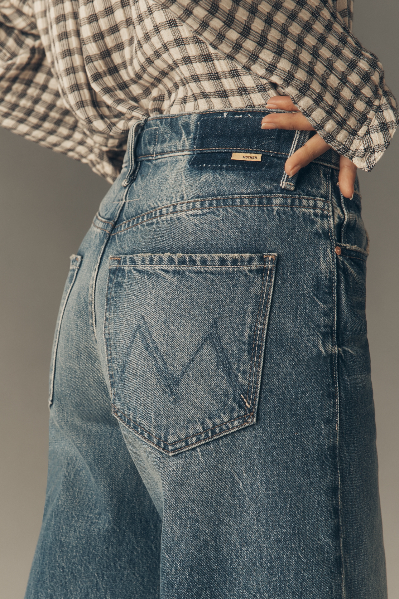 MOTHER The Ditcher Roller High-Rise Wide-Leg Jeans