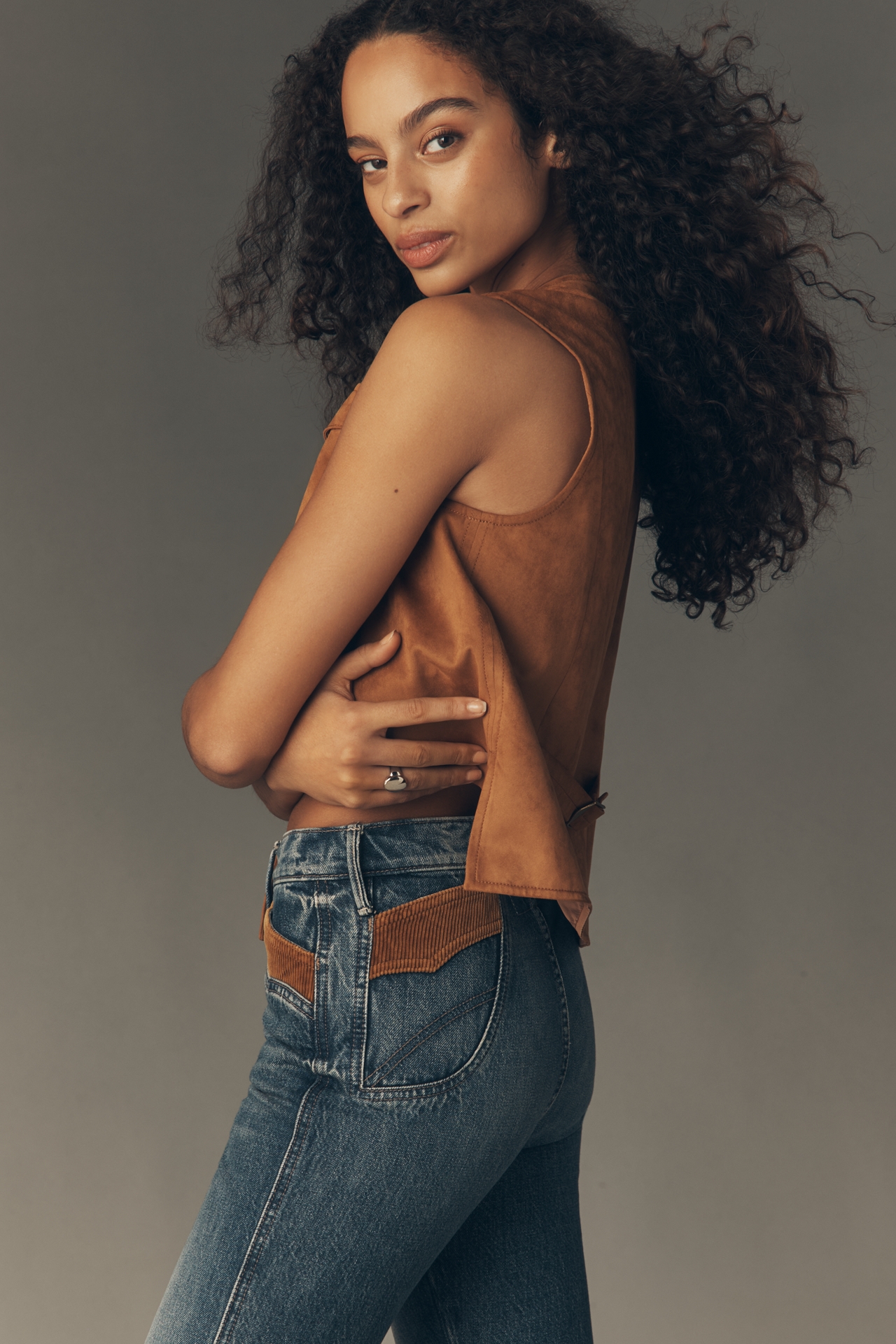 MOTHER Pointy Pocket Doozy High-Rise Wide-Leg Jeans