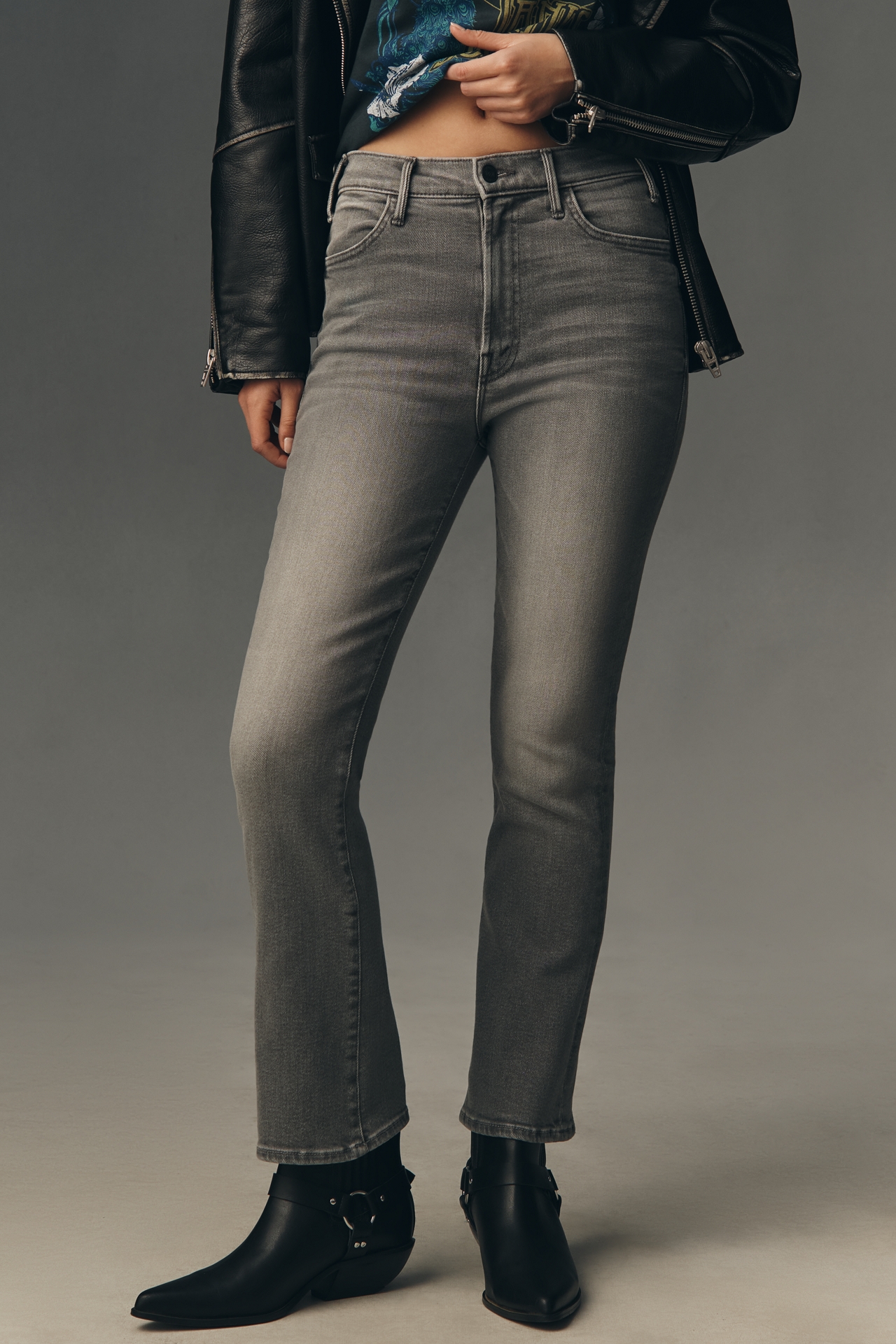 MOTHER The Hustler Ankle High-Rise Straight Jeans