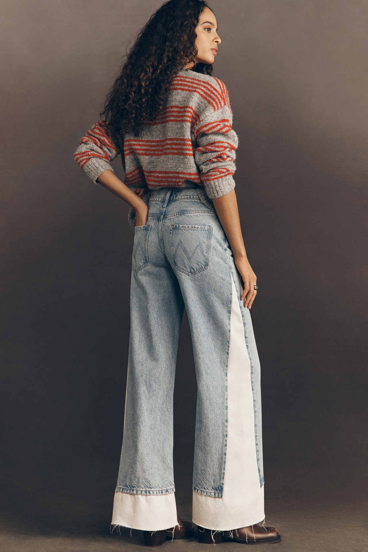 MOTHER Nacho Double Dip High-Rise Wide-Leg Jeans