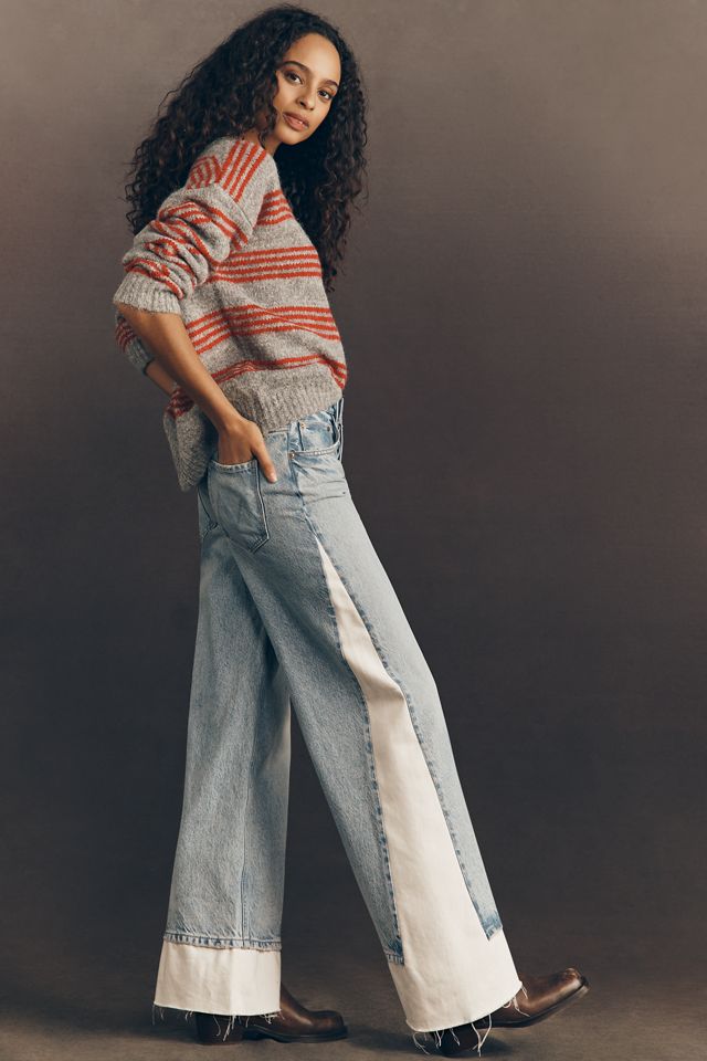 MOTHER Nacho Double Dip High-Rise Wide-Leg Jeans | Anthropologie