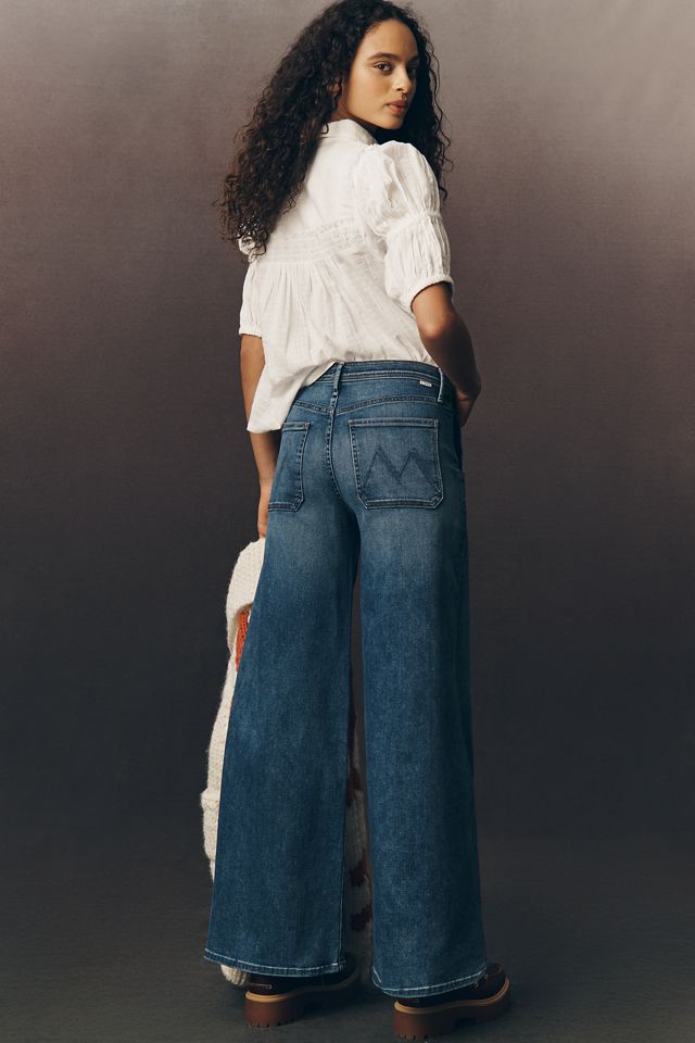 MOTHER Drawn Undercover High Rise Wide Leg Jeans | Anthropologie
