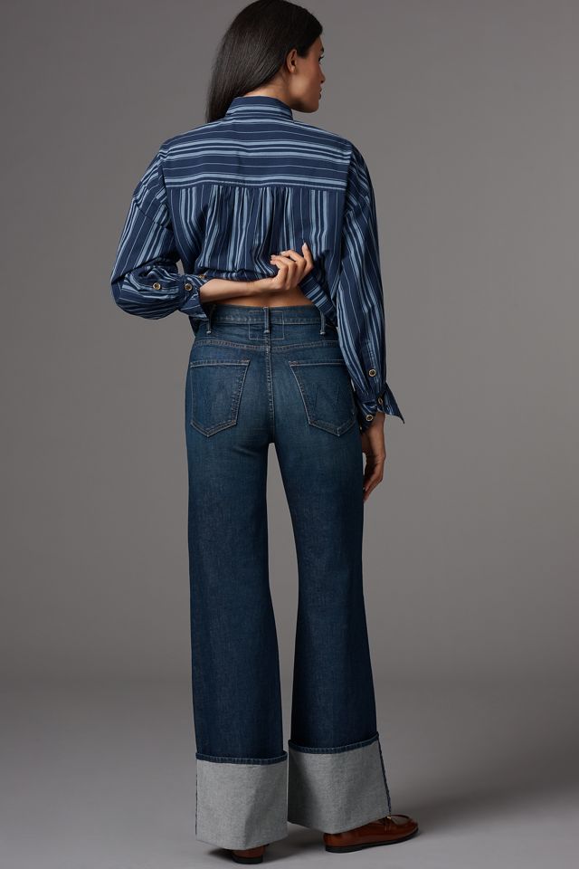 MOTHER Hustler Roller Sneak High-Rise Wide-Leg Jeans #3