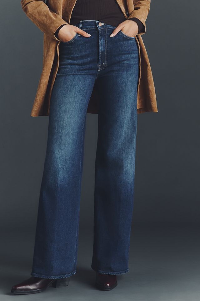 MOTHER Hustler Roller Sneak High-Rise Wide-Leg Jeans #1