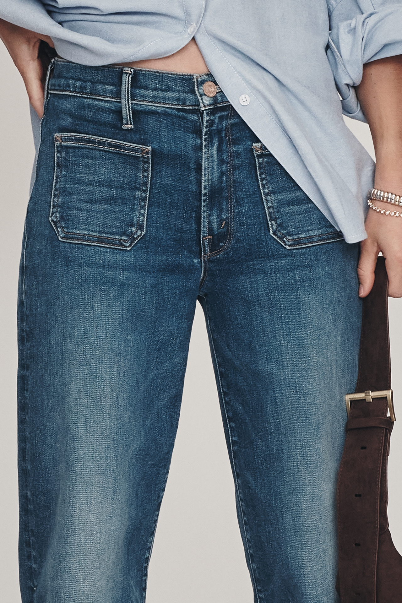 MOTHER The Maven Ankle Mid-Rise Straight-Leg Jeans