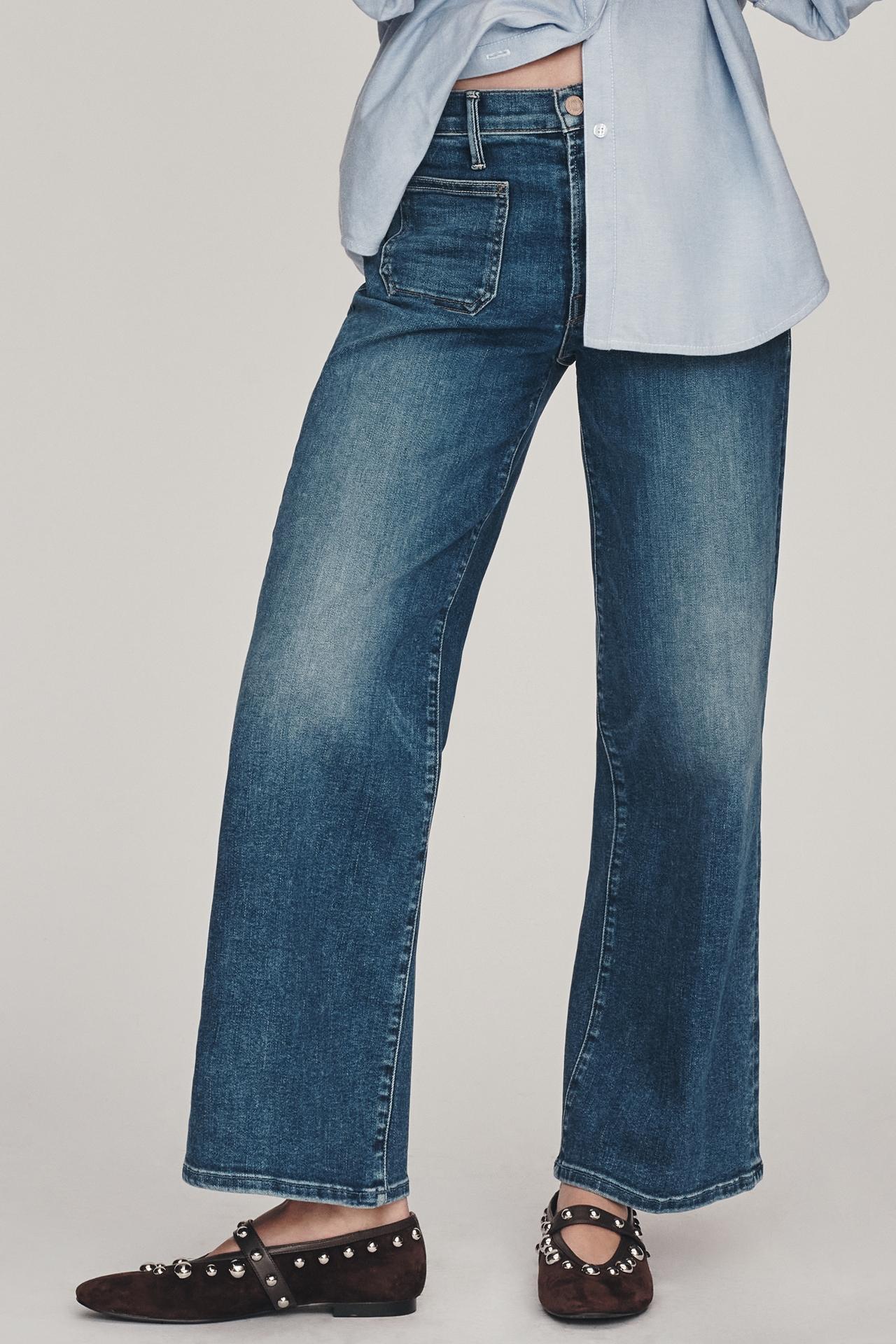 MOTHER The Maven Ankle Mid-Rise Straight-Leg Jeans