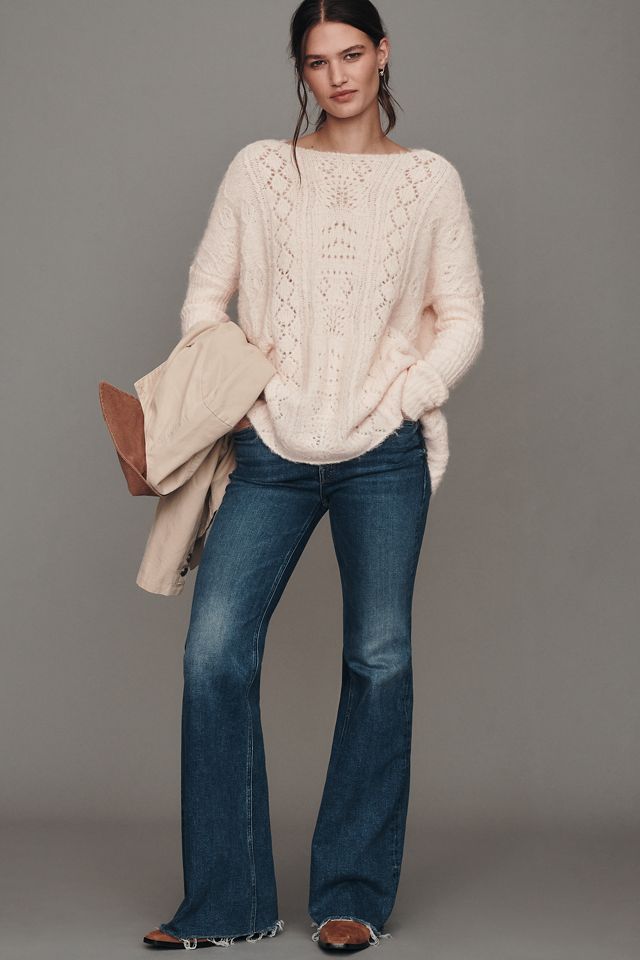 MOTHER The Doozy Sneak Mid-Rise Wide-Leg Jeans #1