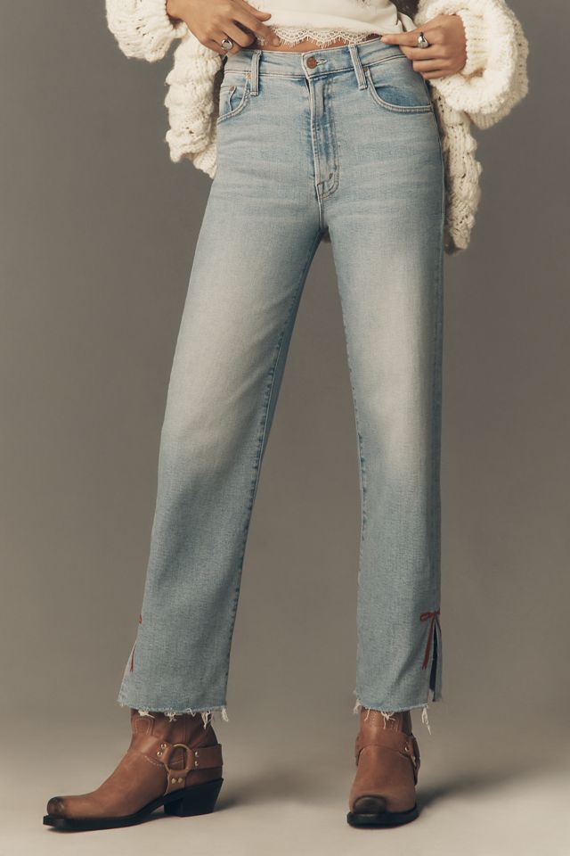 MOTHER The Rambler Zip Slice High-Rise Straight-Leg Jeans #4