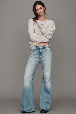 MOTHER The Hustler Roller Sneak High-Rise Wide-Leg Jeans