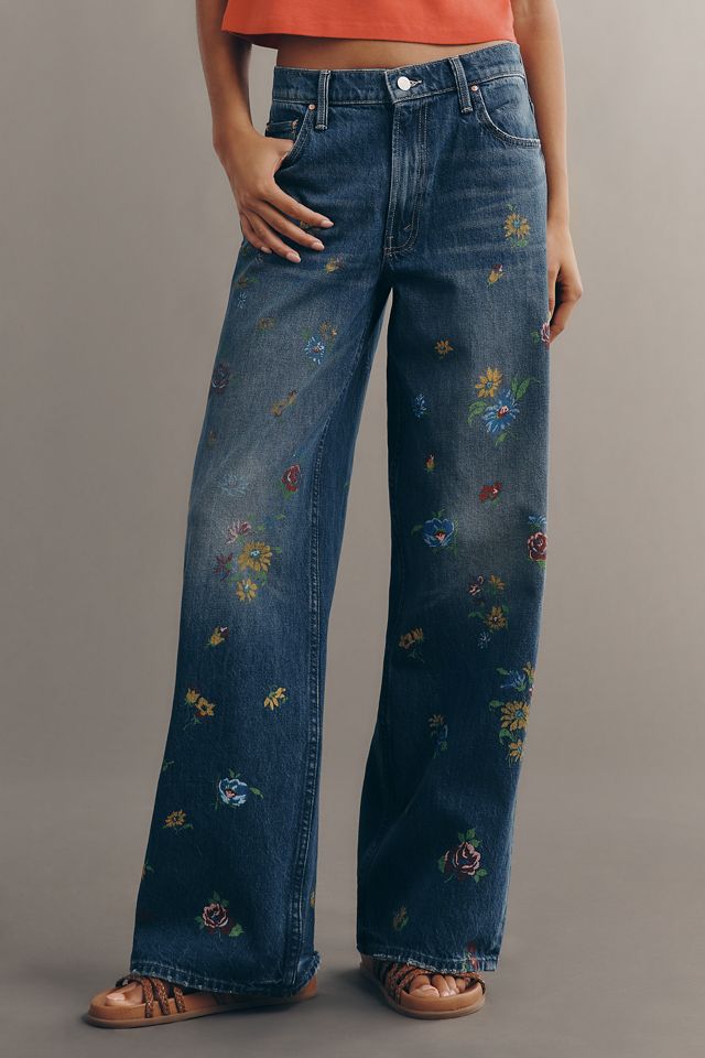 MOTHER Rerun Zip Sneak High-Rise Wide-Leg Jeans | Anthropologie