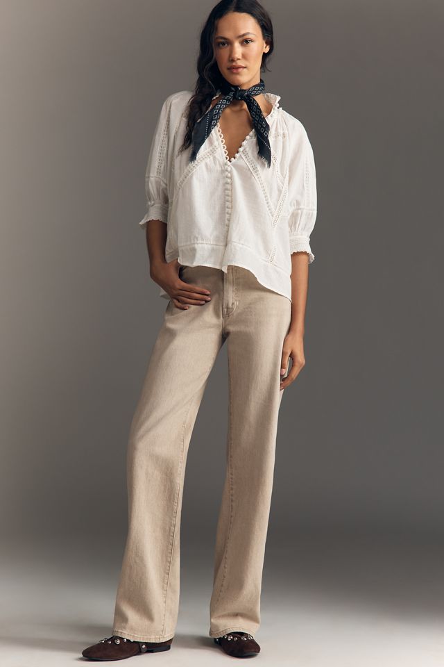 MOTHER The Dodger Sneak High-Rise Pants | Anthropologie