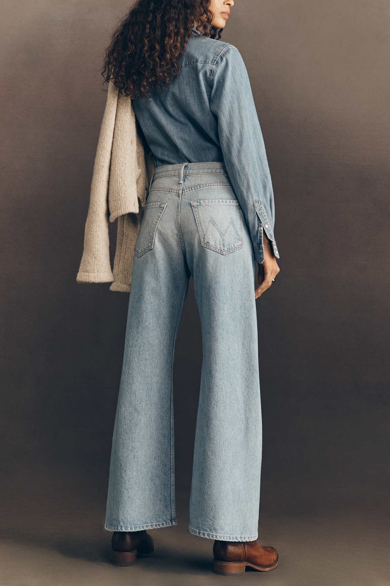 MOTHER Lemon Twist High-Rise Wide-Leg Jeans