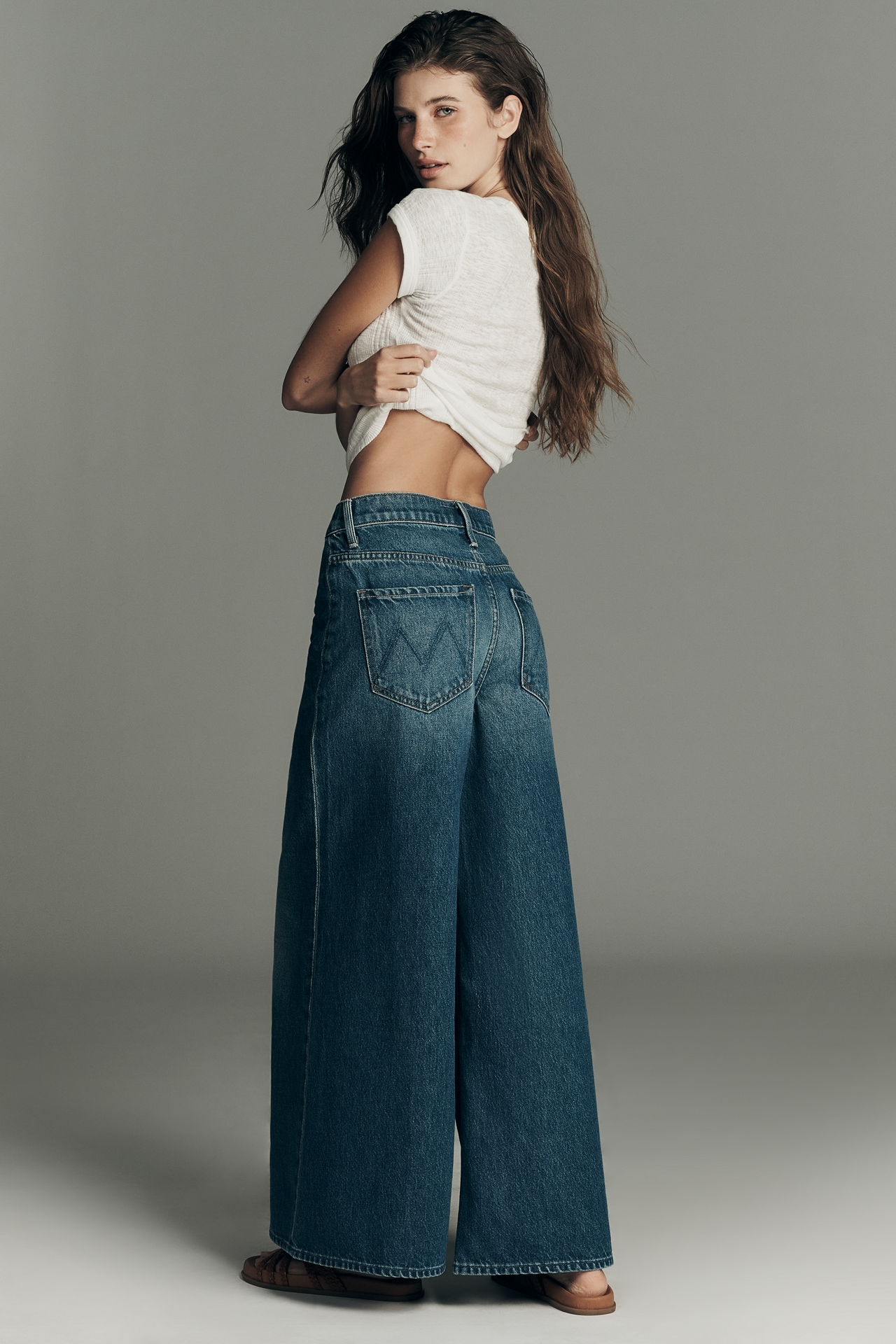 MOTHER Lunch Line Flood High-Rise Wide-Leg Jeans