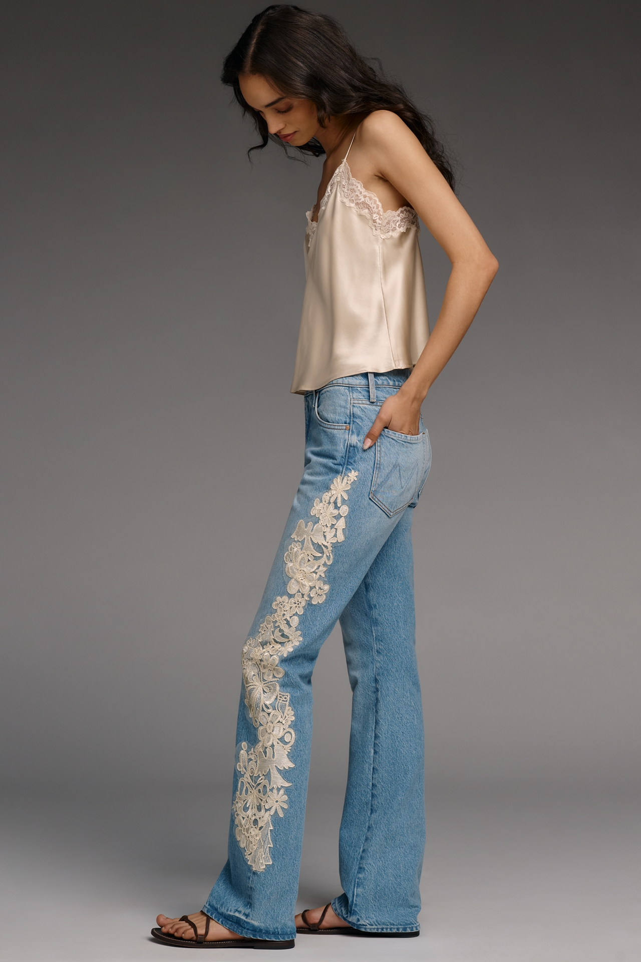 MOTHER Chomp Heel High-Rise Flare Jeans