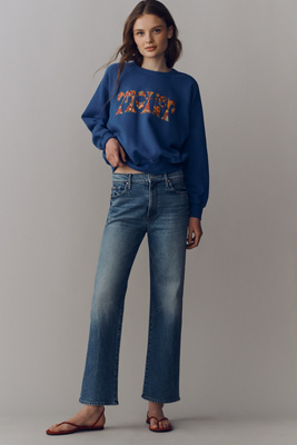 MOTHER Kick It Ankle High-Rise Straight-Leg Jeans