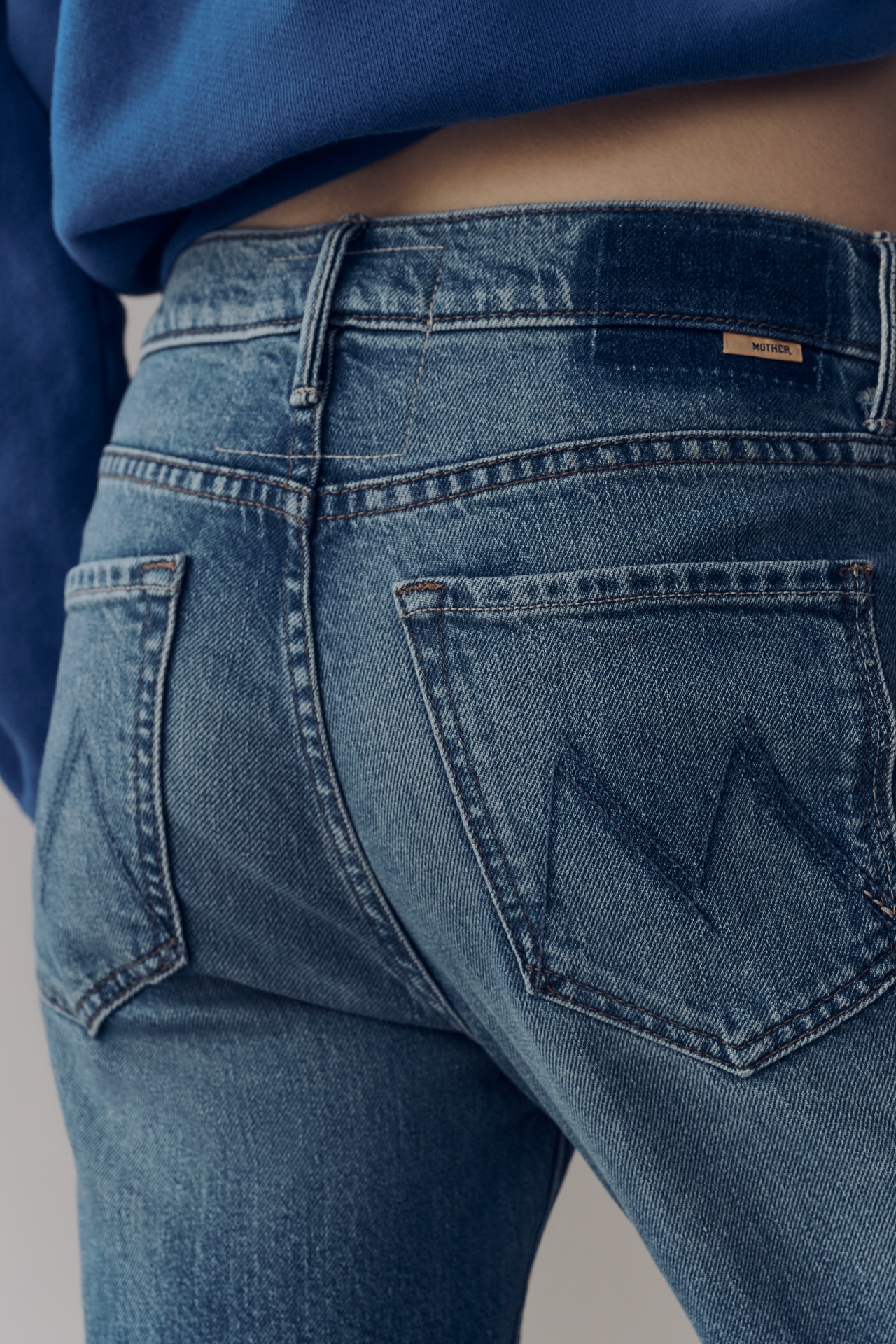 MOTHER Kick It Ankle High-Rise Straight-Leg Jeans