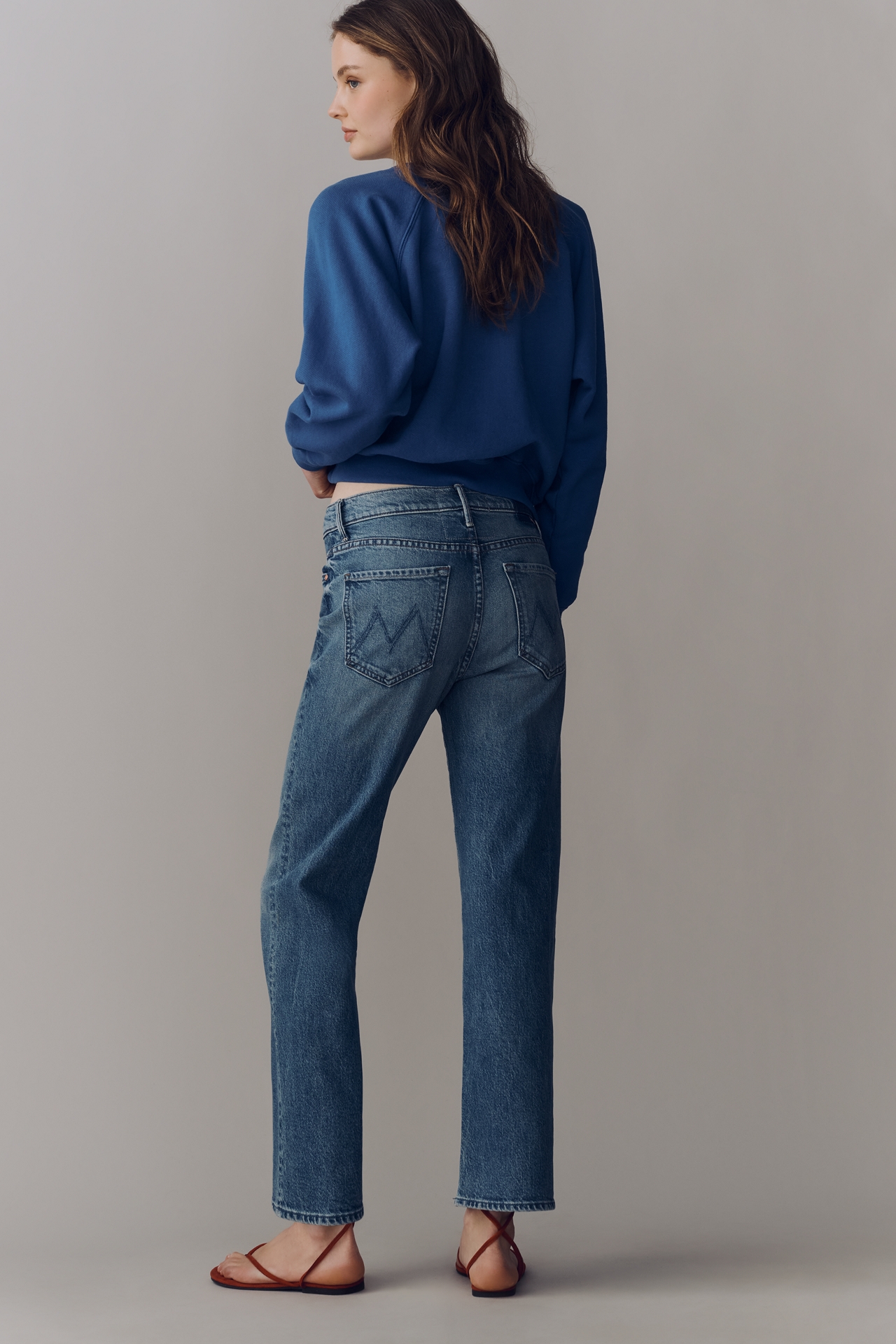 MOTHER Kick It Ankle High-Rise Straight-Leg Jeans