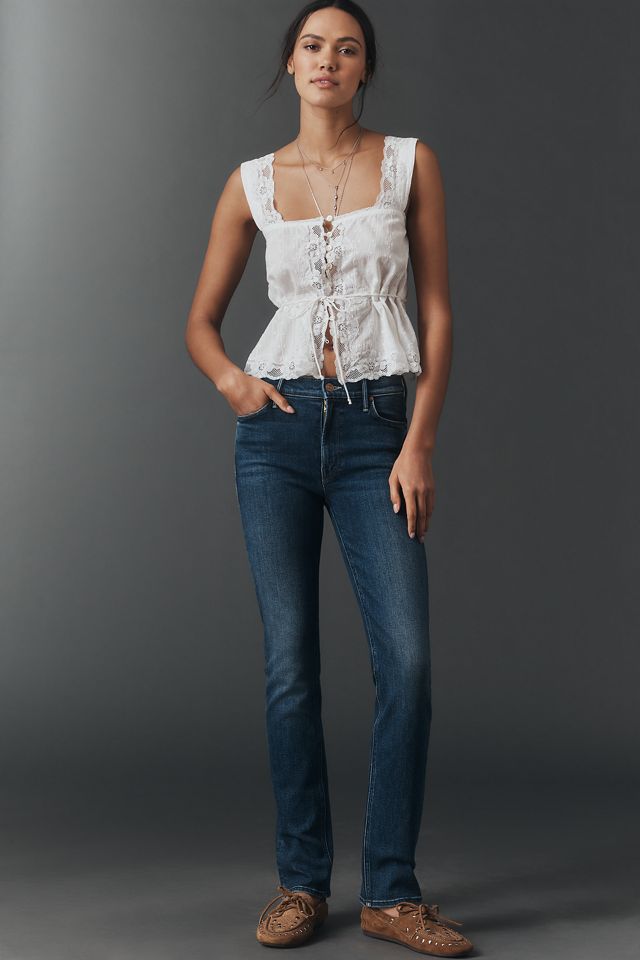 MOTHER Dazzler Mid-Rise Skimp Straight-Leg Jeans | Anthropologie
