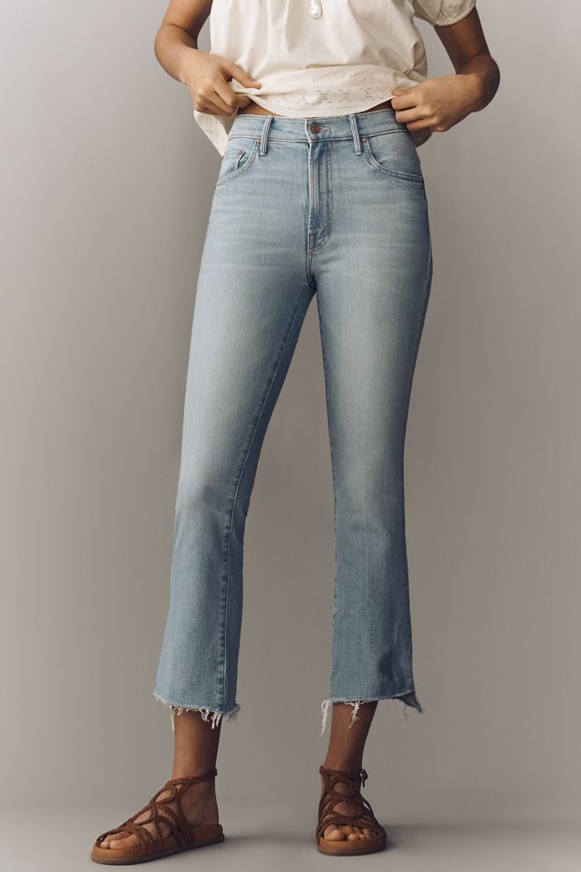 MOTHER Insider High-Rise Crop Straight Step Jeans | Anthropologie