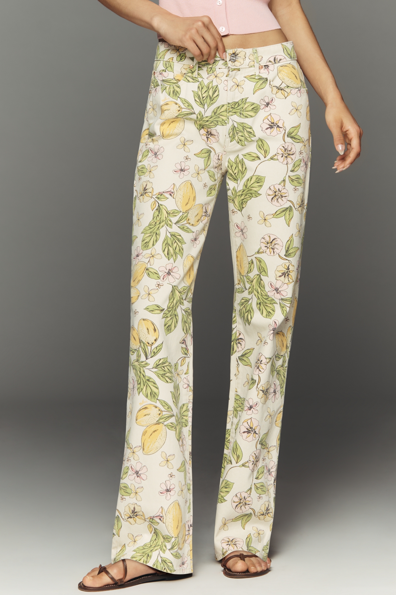 MOTHER Kick It Mid-Rise Straight-Leg Lemon Jeans