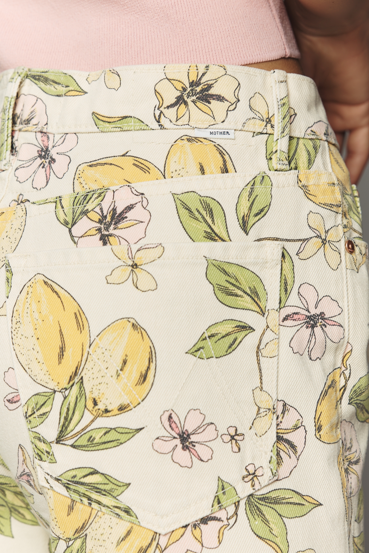 MOTHER Kick It Mid-Rise Straight-Leg Lemon Jeans