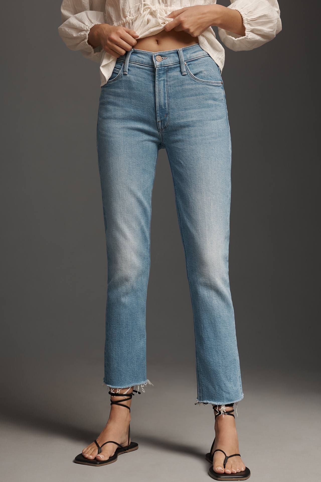 MOTHER Dazzler Mid-Rise Straight Leg Jeans
