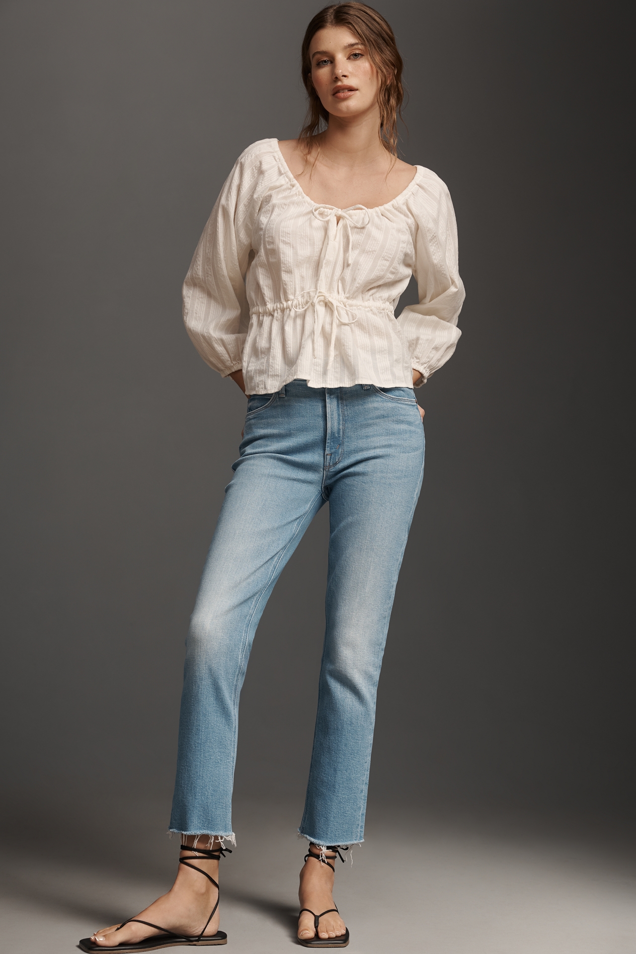 MOTHER Dazzler Mid-Rise Straight Leg Jeans