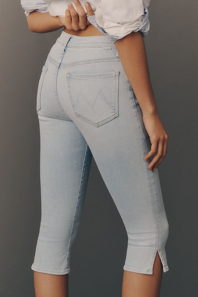 MOTHER Stunner Zip Bunny Mid-Rise Pedal Pusher Jeans | Anthropologie