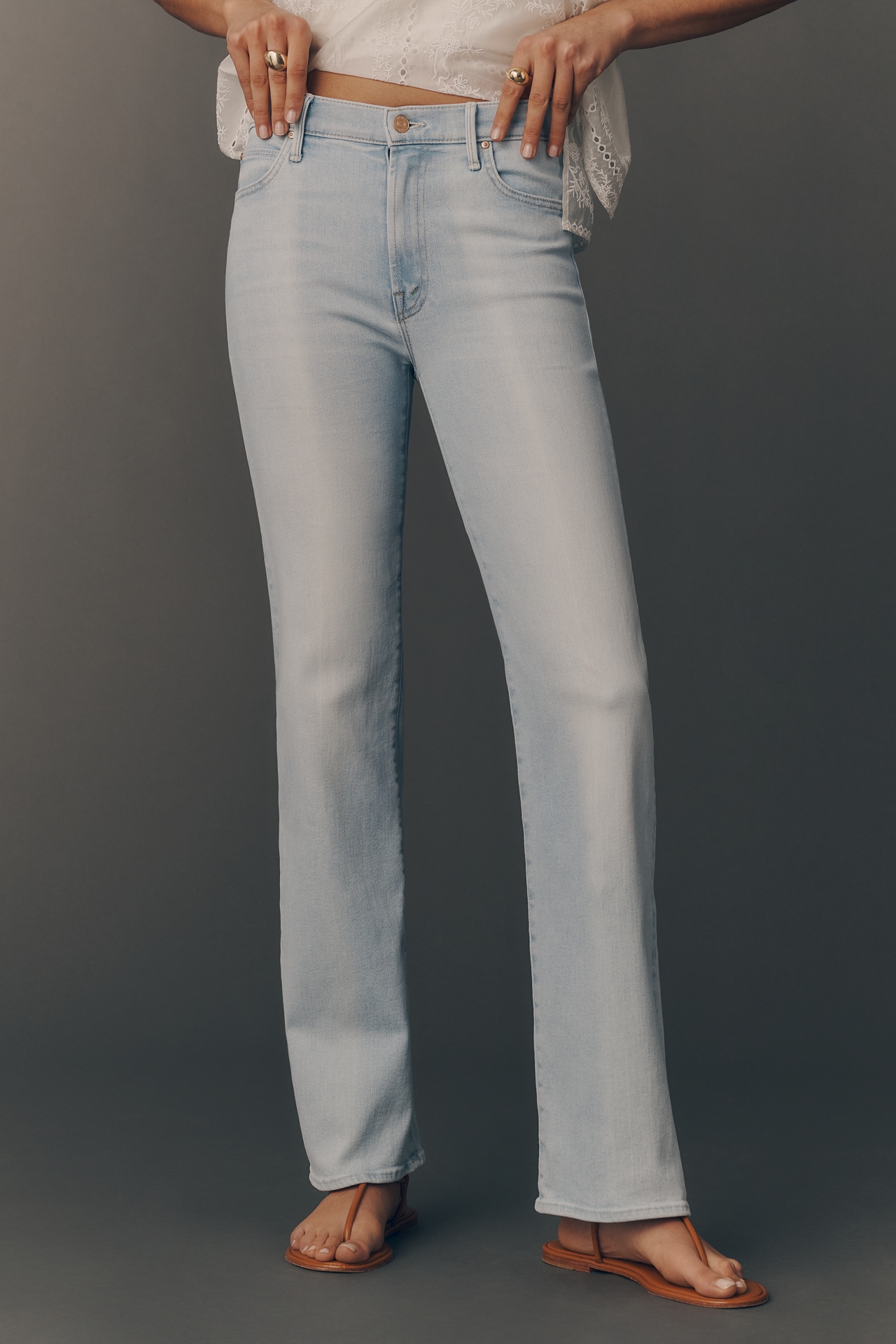 MOTHER Kick It High-Rise Straight-Leg Jeans