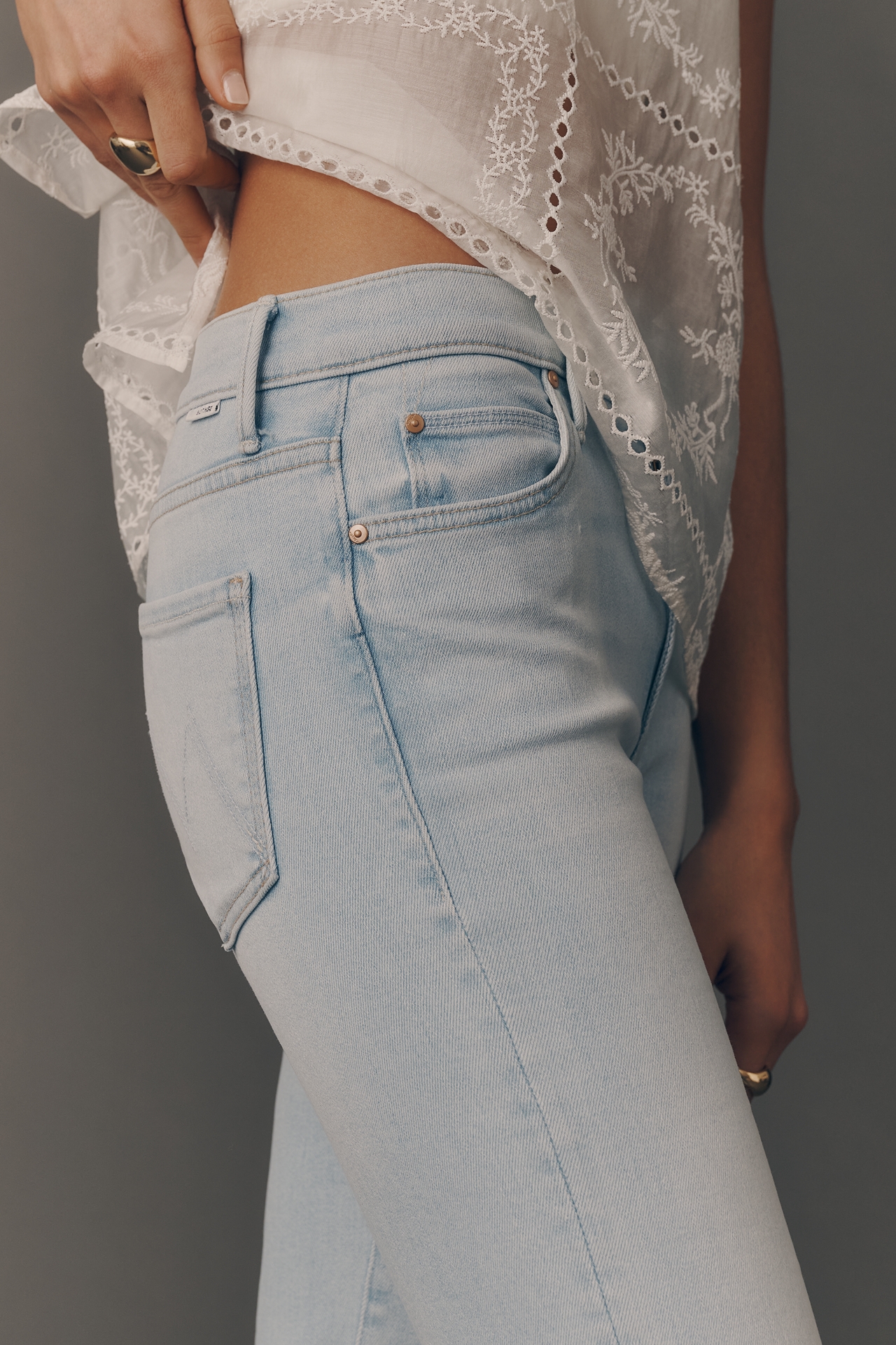 MOTHER Kick It High-Rise Straight-Leg Jeans