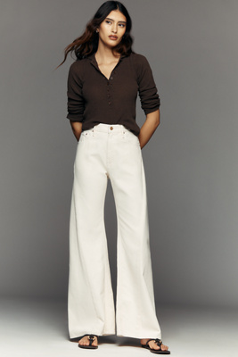 MOTHER Lemon Twist High-Rise Wide-Leg Jeans