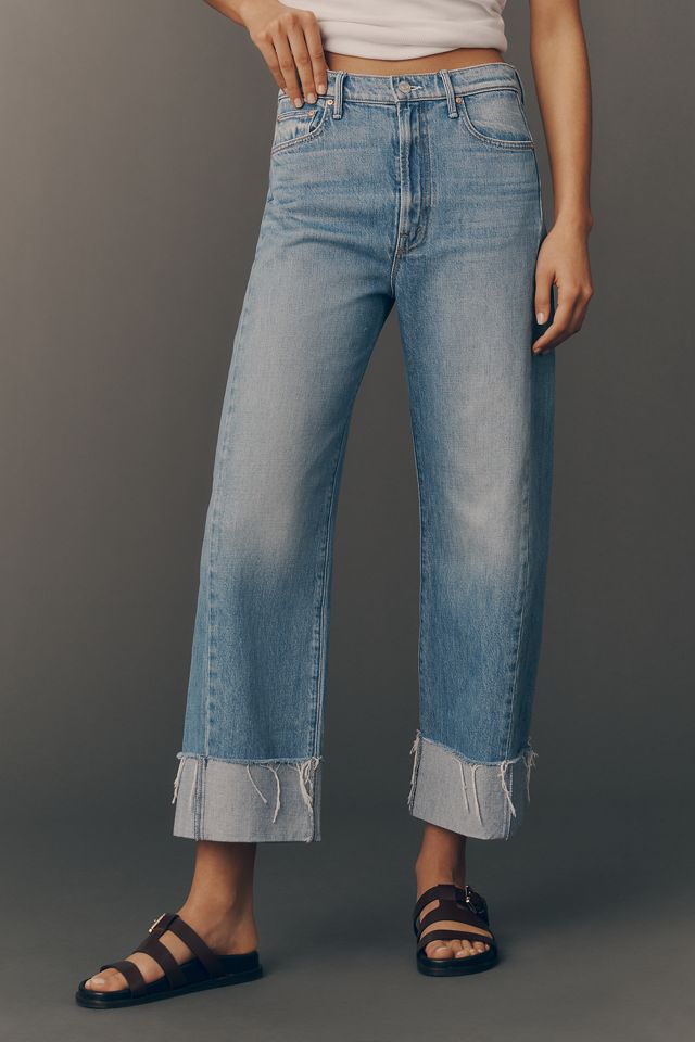 MOTHER Half-Pipe Ankle High-Rise Cuffed Tapered Jeans #1
