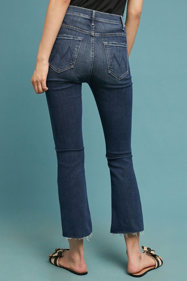 MOTHER The Hustler Ultra High-Rise Frayed Ankle Jeans #1