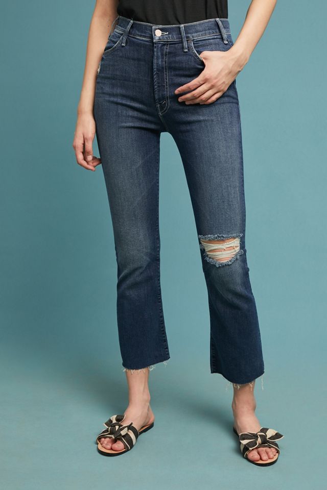 MOTHER The Hustler Ultra High-Rise Frayed Ankle Jeans #2