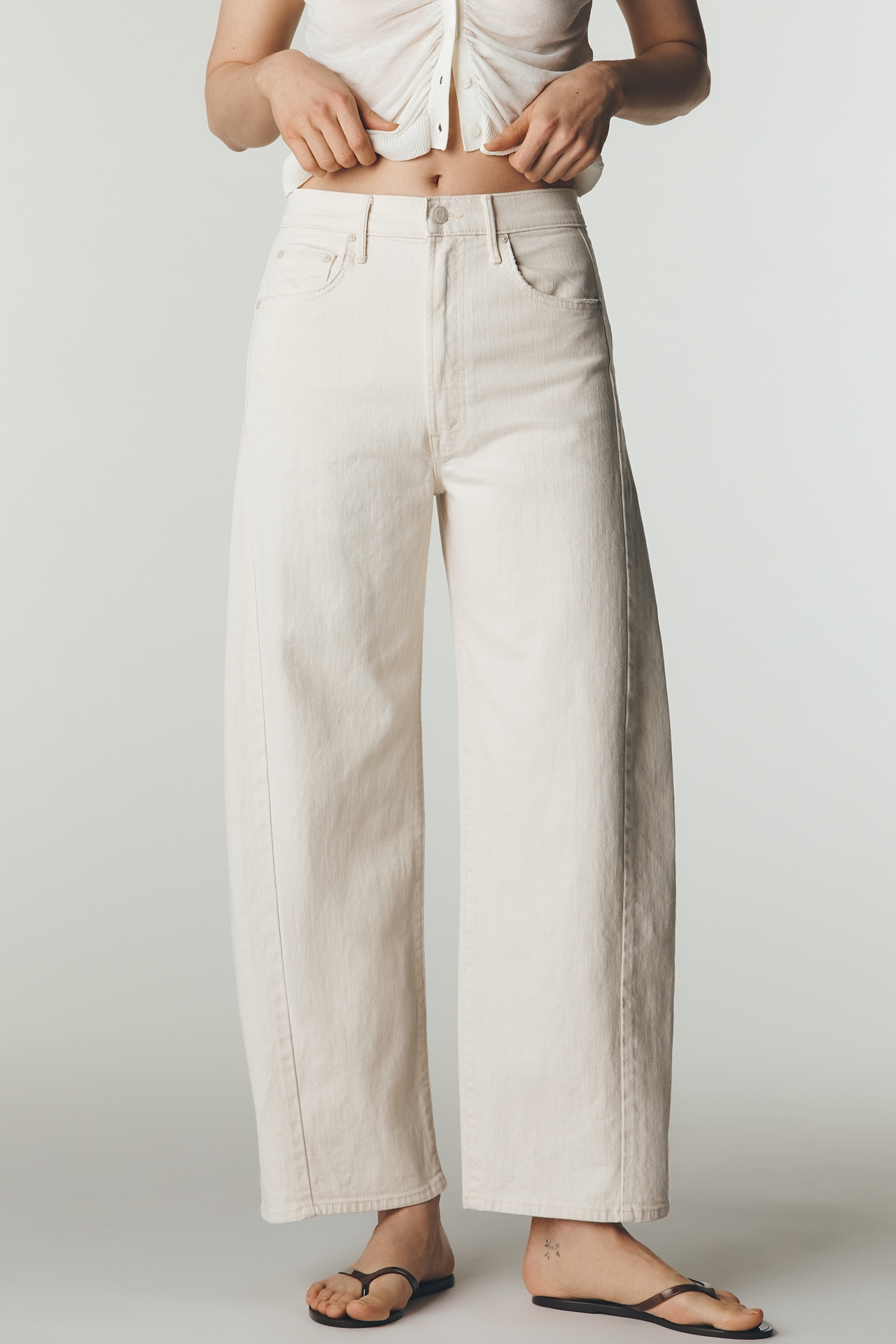MOTHER Half-Pipe Ankle High-Rise Barrel Jeans