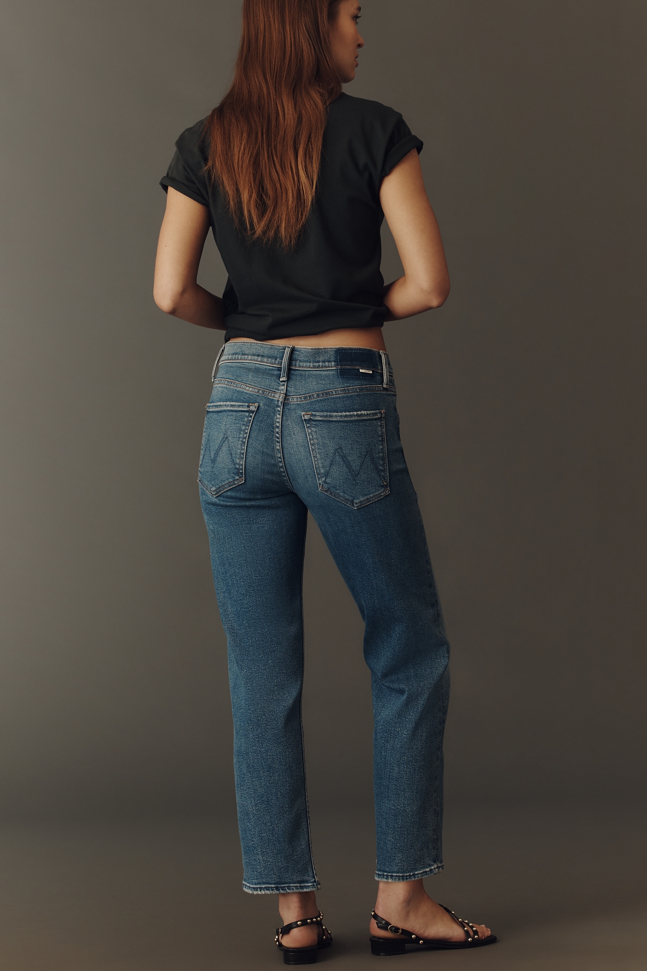 MOTHER Newbie Ankle Mid-Rise Relaxed Straight-Leg Jeans