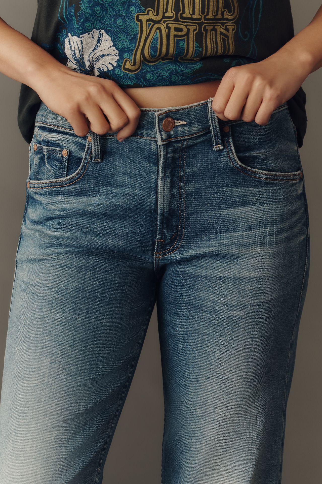 MOTHER Newbie Ankle Mid-Rise Relaxed Straight-Leg Jeans