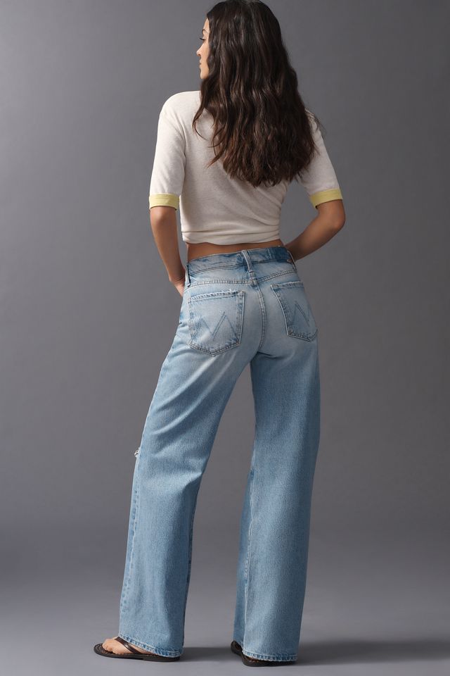 MOTHER The Maven Sneak Mid Rise Wide Leg Jeans #3