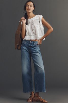 MOTHER The Insider Crop Step Fray Jeans | Anthropologie