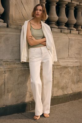 MOTHER Kick It Flood High-Rise Straight-Leg Jeans