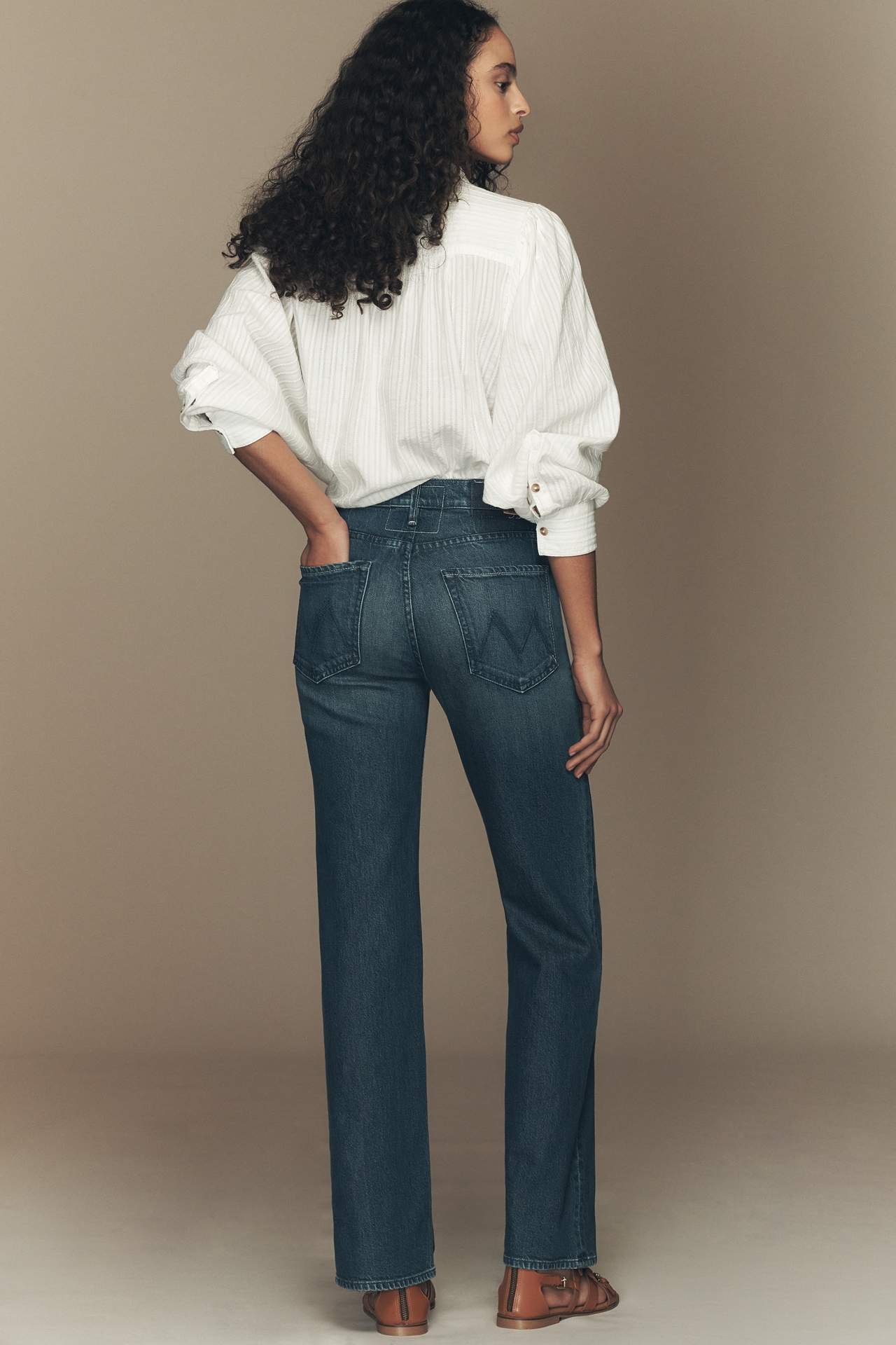 MOTHER Kick It High-Rise Straight-Leg Jeans