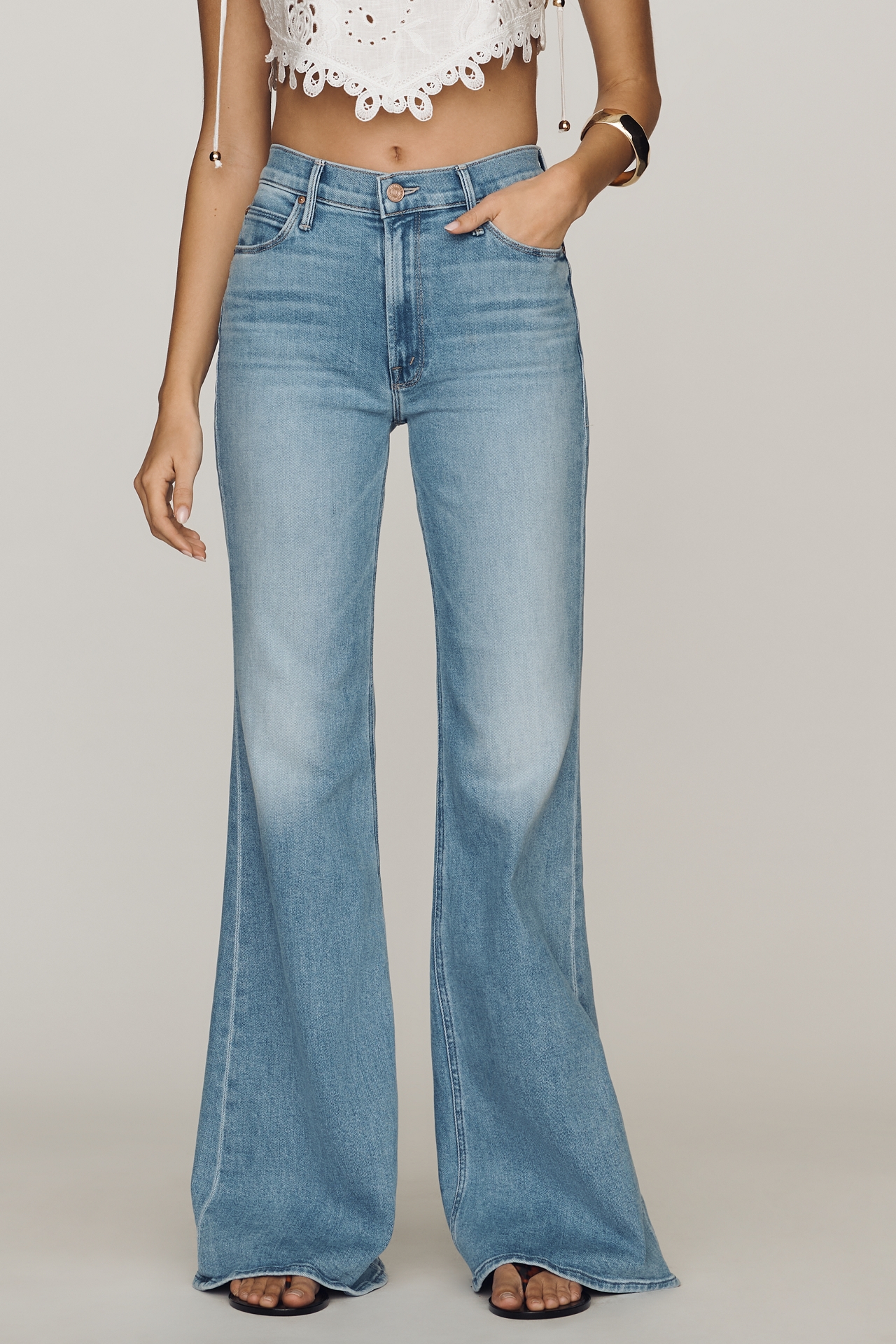 MOTHER Doozy Mid-Rise Flare Jeans
