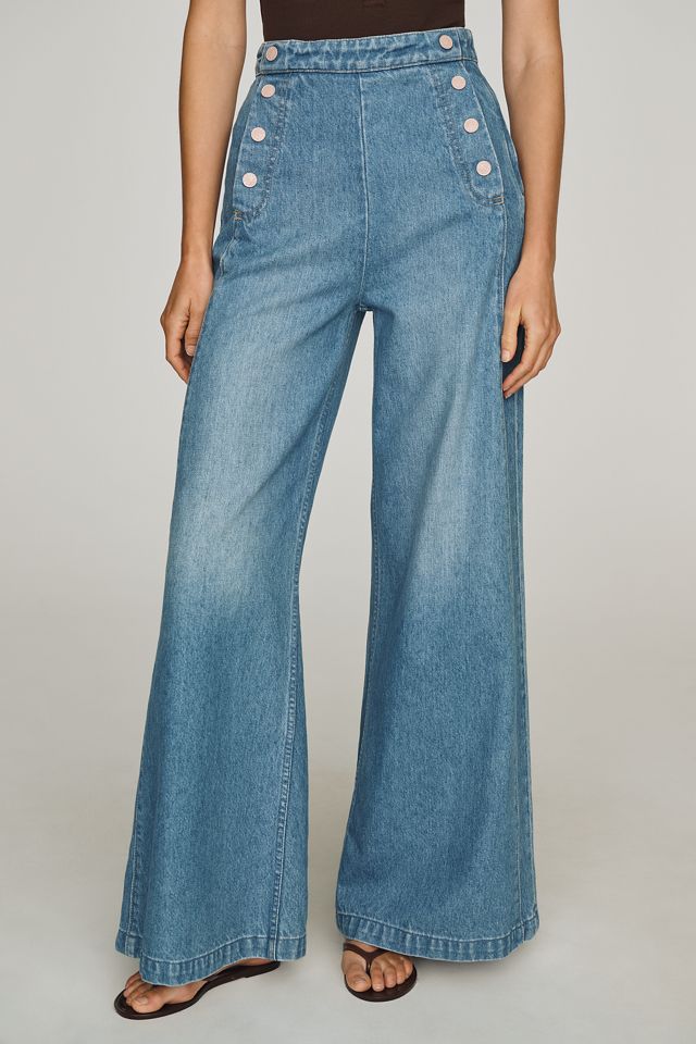 MOTHER Sugar Cone Sailor High-Rise Wide-Leg Jeans #1